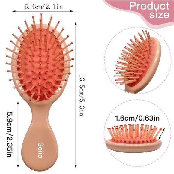12 Pieces Mini Wet Hair Brush, Travel Detangling Brush, main image 2